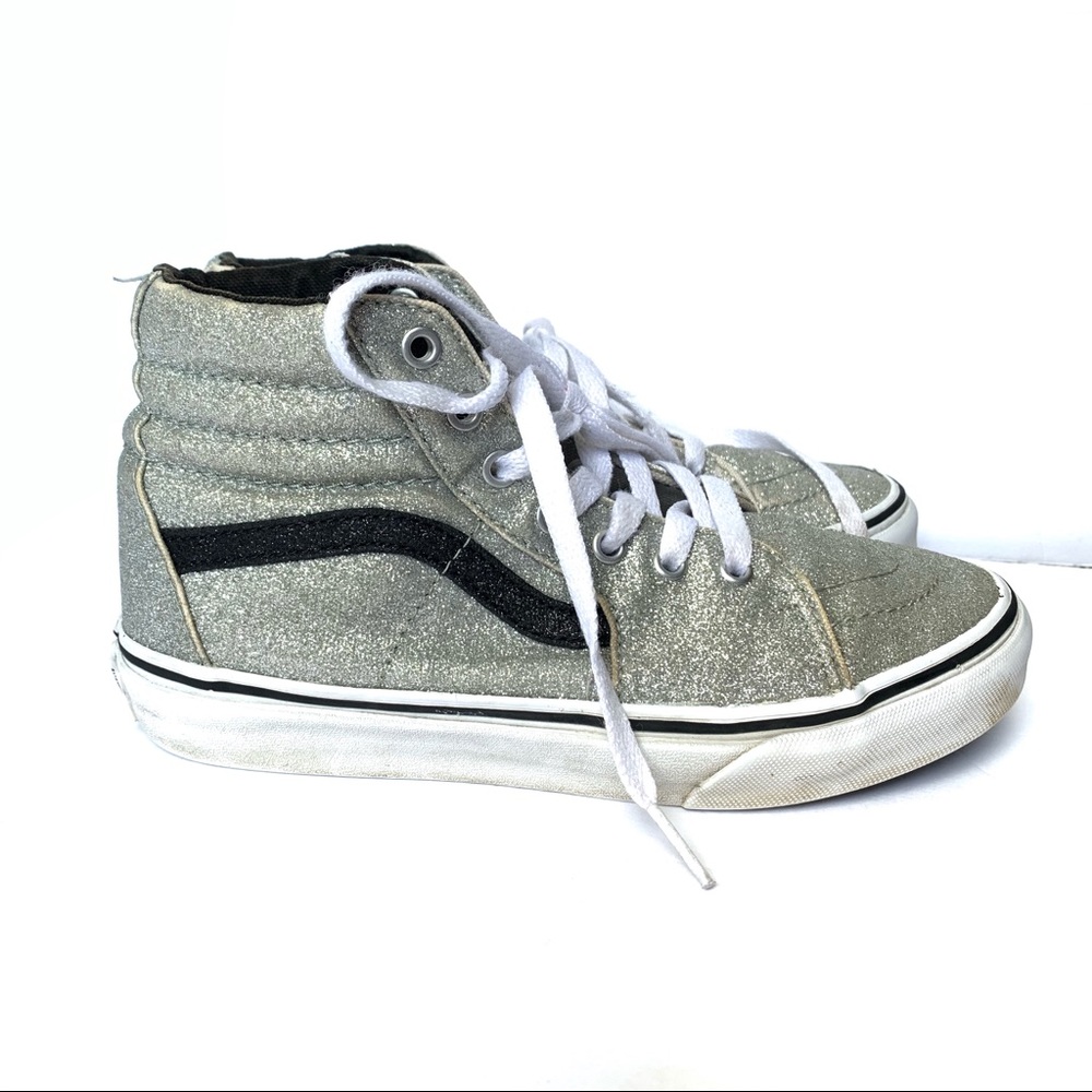 ❤️VANS❤️Silver Glitter High Top Sneakers❤️Unisex